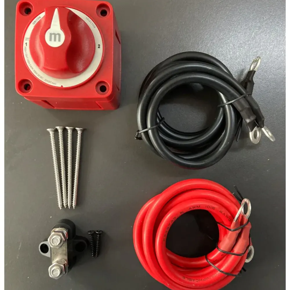 Best Battery Install Kit with 3 Way Perko Switch Marine Batteries And Chargers